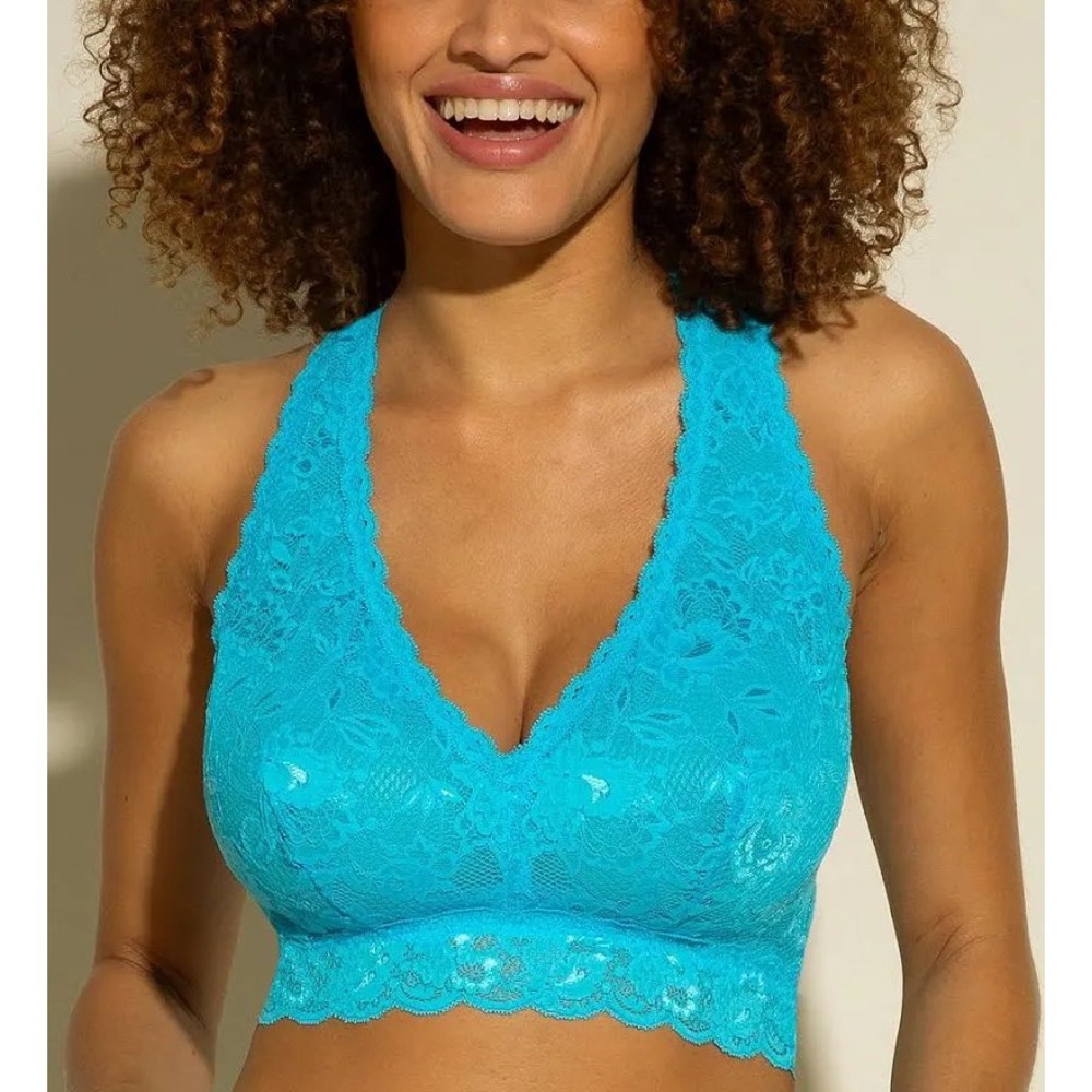Cosabella Never Say Never Curvy Racie‎ Racerback Bralette Constance Blue XL NEW